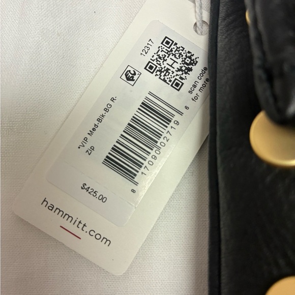 Hammitt VIP Medium Black/Brushed Gold Red Zip - Picture 14 of 14